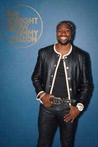 THE TONIGHT SHOW STARRING JIMMY FALLON -- Episode 1985 -- Pictured: Track & field athlete Noah Lyles poses backstage on Monday, June 10, 2024 -- (Photo by: Rosalind O'Connor/NBC via Getty Images)
