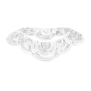 Ondes Necklace in Rock Crystal, paved with diamonds