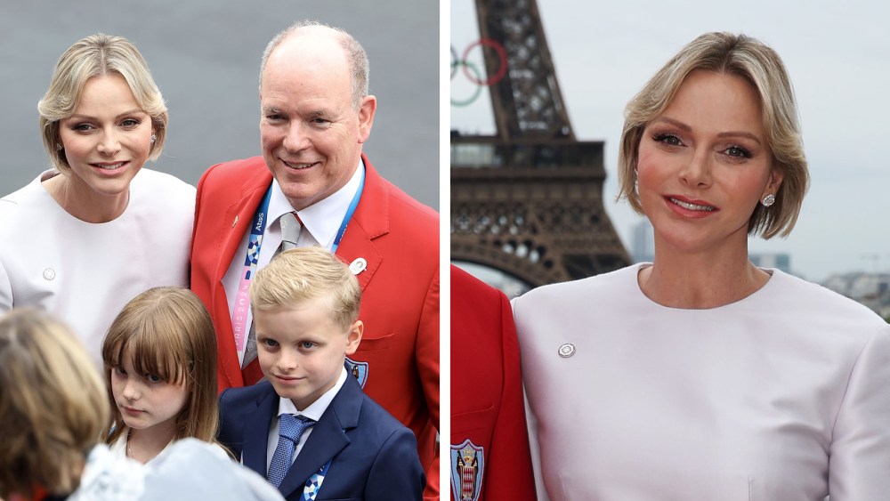 PARIS, FRANCE - JULY 26: IOC member and former Olympic Pole Vaulter Sergey Bubka, Prince Albert II of Monaco and Princess Charlene of Monaco, Princess Gabriella, Countess of Carlades, and Jacques, Hereditary Prince of Monaco attend the red carpet ahead of the opening ceremony of the Olympic Games Paris 2024 on July 26, 2024 in Paris, France. (Photo by Pascal Le Segretain/Getty Images)