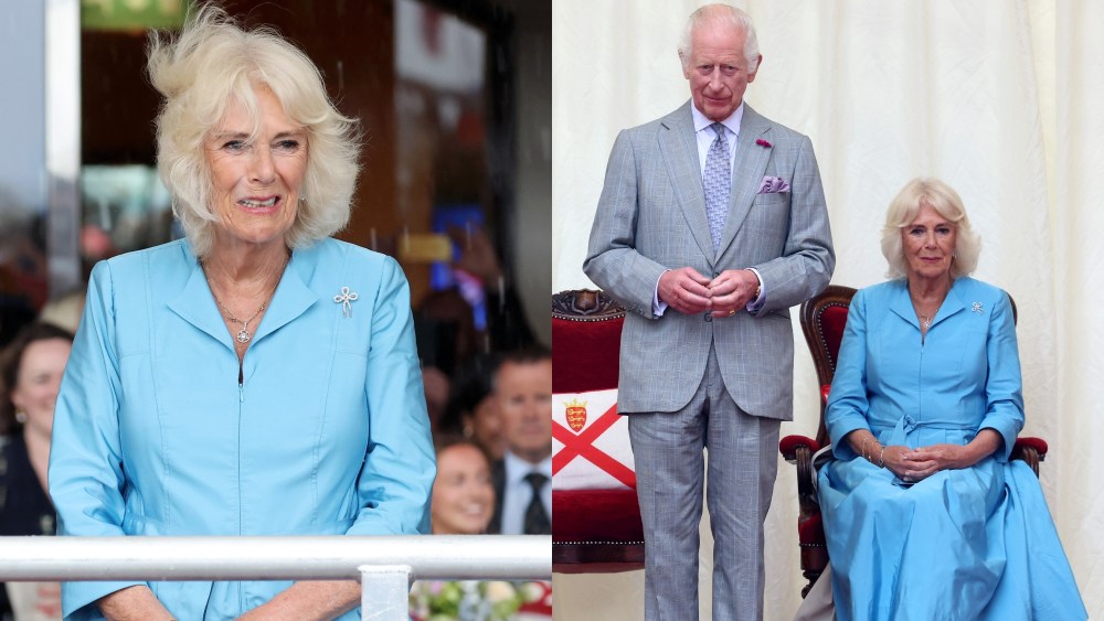 ST HELIER, JERSEY - JULY 15: King Charles III and Queen Camilla visit Royal Square for a Special Sitting of the States Assembly and Sitting of the Royal Court during an official visit to Jersey on July 15, 2024 in St Helier, Jersey. The Royal Square was the venue for the Proclamation of His Majesty The King’s Accession to the throne. (Photo by Chris Jackson/Getty Images)