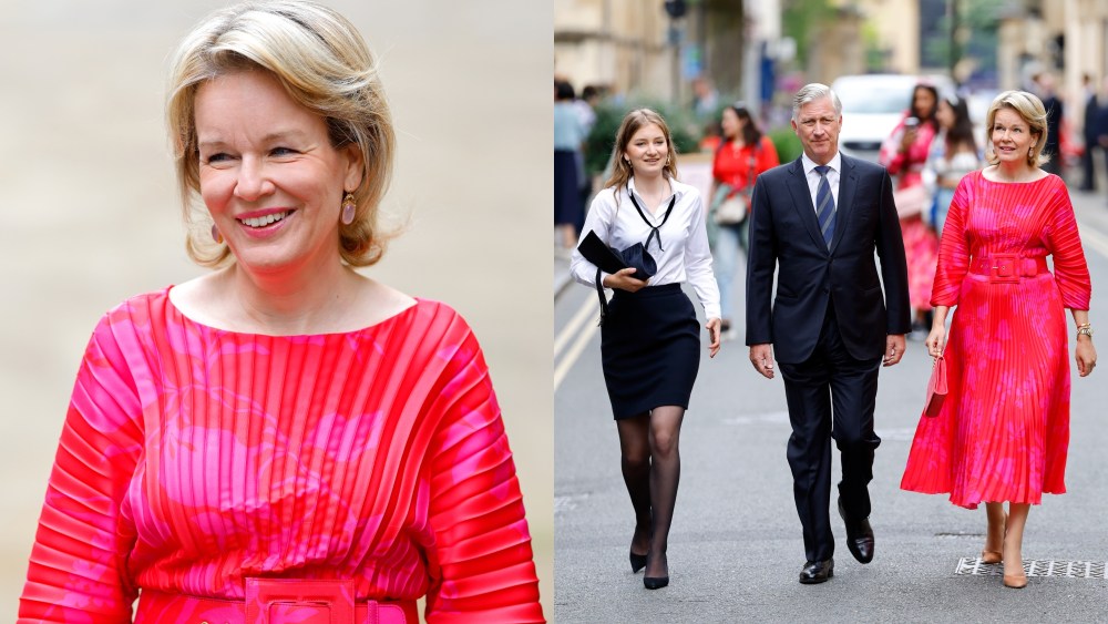 OXFORD, UNITED KINGDOM - JULY 23: (EMBARGOED FOR PUBLICATION IN UK NEWSPAPERS UNTIL 24 HOURS AFTER CREATE DATE AND TIME) Crown Princess Elisabeth, Duchess of Brabant (accompanied by her parents King Philippe of Belgium and Queen Mathilde of Belgium and siblings Prince Emmanuel of Belgium and Princess Eléonore of Belgium) arrives to attend her Oxford University Graduation Ceremony at the Sheldonian Theatre in Oxford on July 23, 2024 in Oxford, England. Princess Elisabeth of Belgium recently completed a three year bachelor's degree in History and Politics at Lincoln College, University of Oxford. (Photo by Max Mumby/Indigo/Getty Images)