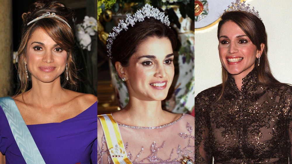 Queen Rania in 2010, 1999 and 2001, queen rania of jordan tiaras
