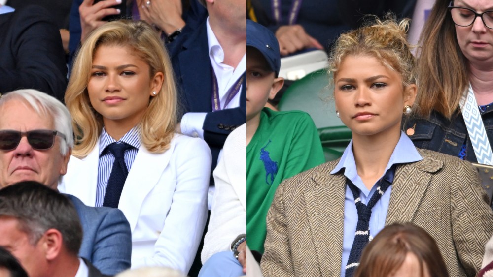 Zendaya at Wimbledon 2024, ralph lauren looks outfits and fashion style, celebrities at wimbledon