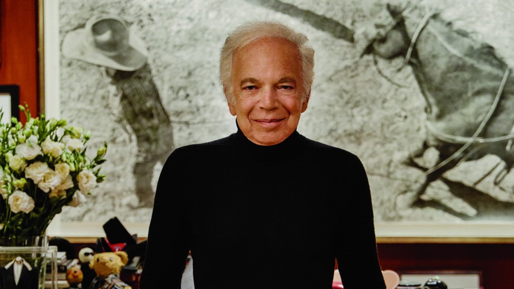Ralph Lauren in his office photographed for WWD on April 3, 2024 in New York, New York.