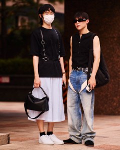 Street style in Seoul, South Korea.