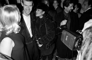 Kevyn Aucoin, Janet Jackson and guests attend the Allure magazine book launch party of “The Art of Makeup” by Aucoin in New York on Nov. 2, 1994.