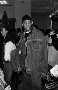 Jay-Z attends a party, celebrating the release of D'Angelo's "Voodoo" album at Emporio Armani in New York on Oct. 15, 1999.