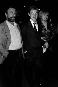 Robert De Niro, Leonardo DiCaprio and Ellen Barkin attend "This Boy's Life" New York premiere and after party at Rockefeller Center in New York City on March 15, 1993.