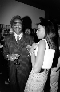 Slick Rick and guest attend Vibe magazine's sixth-anniversary party at Lot 61 in New York on Aug. 4, 1999.