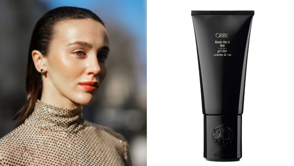 white bottle of hair gel 
