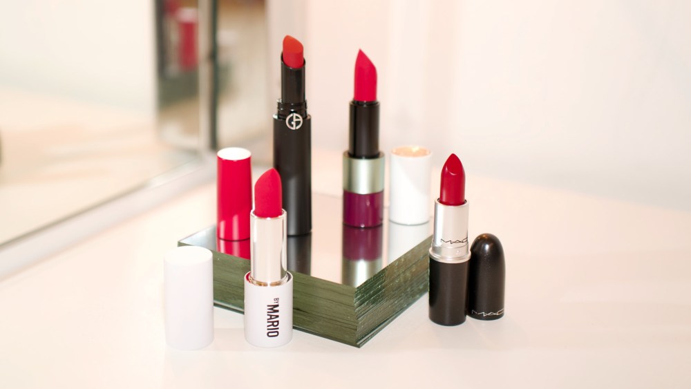 red lipstick compact