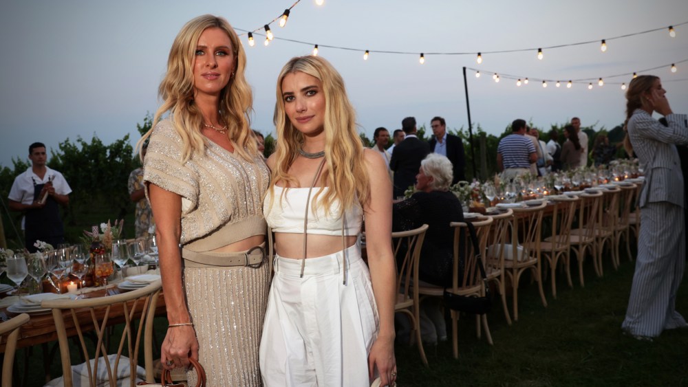 Nicky Hilton Rothschild and Emma Roberts