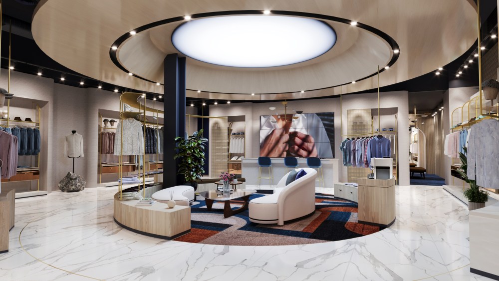 The interior of the new Eton store on Madison Avenue.