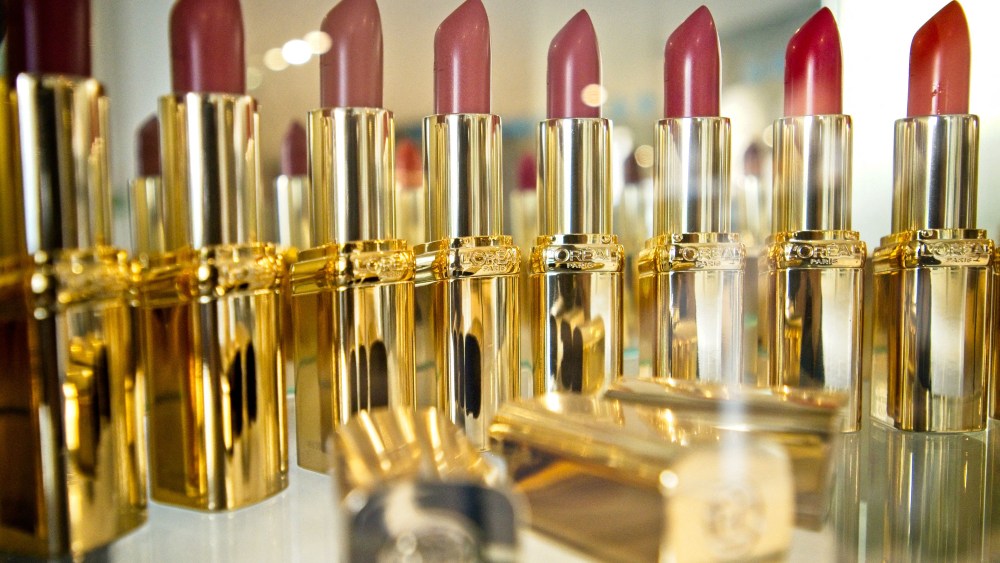 Lipsticks in production.