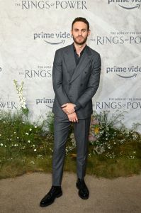 LONDON, ENGLAND - AUGUST 30:  Charlie Vickers attends "The Lord Of The Rings: The Rings Of Power" World Premiere in Leicester Square on August 30, 2022 in London, England. (Photo by Gareth Cattermole/Getty Images)
