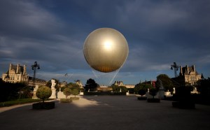 PARIS, FRANCE - AUGUST 11: A general view of the Paris 2024 Olympic Games Cauldron, air ballon prior to the Closing Ceremony of the Olympic Games Paris 2024  at Stade de France on August 11, 2024 in Paris, France.