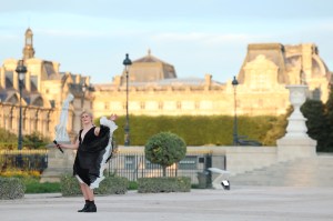 Zaho de Sagazan in Louis Vuitton preforms during the Closing Ceremony of the Olympic Games Paris 2024  at Stade de France on August 11, 2024 in Paris, France.