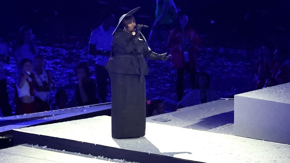 French Singer-Songwriter Yseult performs “My Way” during the Closing Ceremony of the Olympic Games Paris 2024 at Stade de France on August 11, 2024 in Paris, France. (Photo by Arturo Holmes/Getty Images)