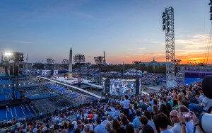28 August 2024, France, Paris: Paralympics, Paris 2024, opening ceremony, Place de la Concorde. The teams enter the Place de la Concorde.