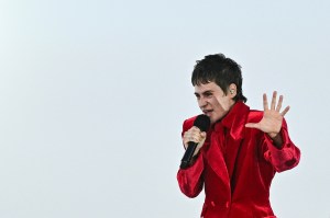 French singer Christine and the Queens performs during the Paris 2024 Paralympic Games Opening Ceremony at the Place de la Concorde in Paris on August 28, 2024.
