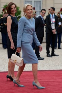 PARIS, FRANCE - JULY 26: First Lady of United States of America Dr Jill Biden attends a reception for foreign leaders prior to the Olympics Opening Ceremony at Elysee Palace on July 26, 2024 in Paris, France. Foreign leaders, dignitaries and celebrities descended on Paris ahead of the Opening Ceremony of the 2024 Summer Olympics. (Photo by Jean Catuffe/Getty Images)