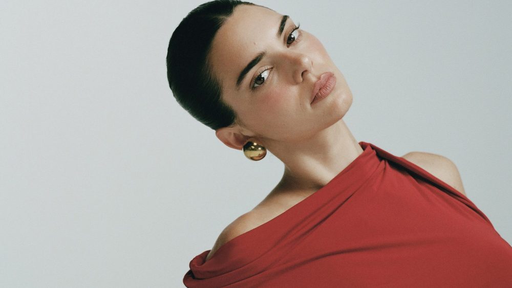 Kendall Jenner for FWRD fall 2024, pop of red, Bottega Veneta, Jacquemus, Saint Laurent, campaign