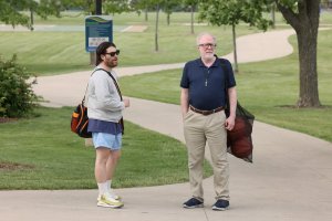 MR. THROWBACK -- Eric Roth Costs a Fortune, Bro Episode 106 -- Pictured: (l-r) Adam Pally as Danny, Tracy Letts as Mitch  (Photo by: George Burns Jr/Peacock)