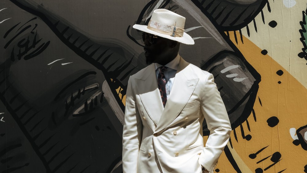 A guest at Pitti Uomo