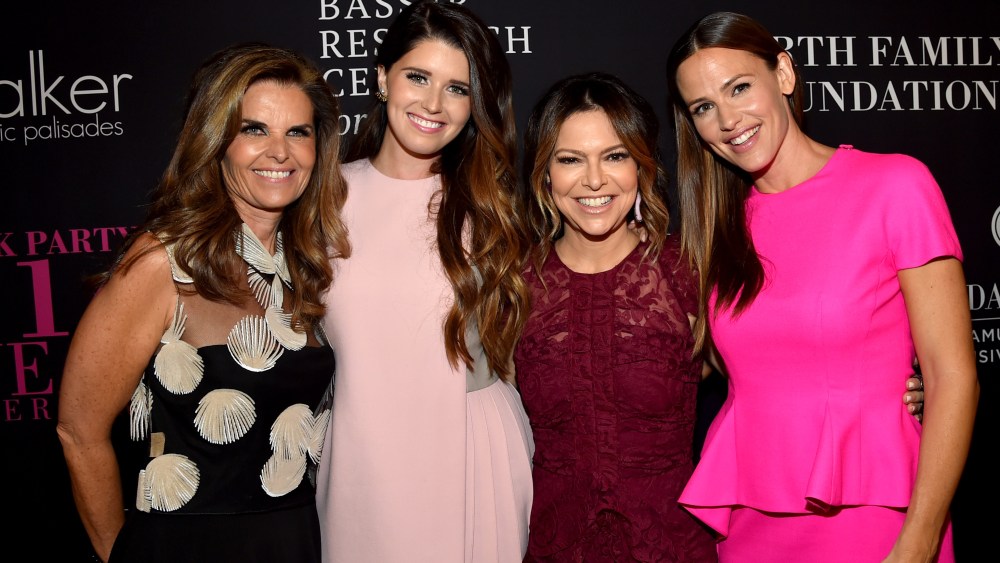 SANTA MONICA, CA - OCTOBER 18:  (L-R) Maria Shriver, author Katherine Schwarzenegger,  Elyse Walker and host Jennifer Garner attend Elyse Walker presents the 10th anniversary Pink Party hosted by Jennifer Garner and Rachel Zoe at HANGAR:8 on October 18, 2014 in Santa Monica, California.  (Photo by Alberto E. Rodriguez/Getty Images for Elyse Walker)