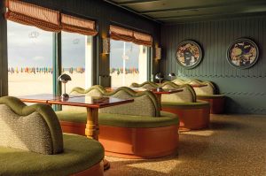 The interior of Le Bar de la Mer in Deauville.