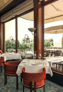 The view from Ciro's restaurant in Deauville.