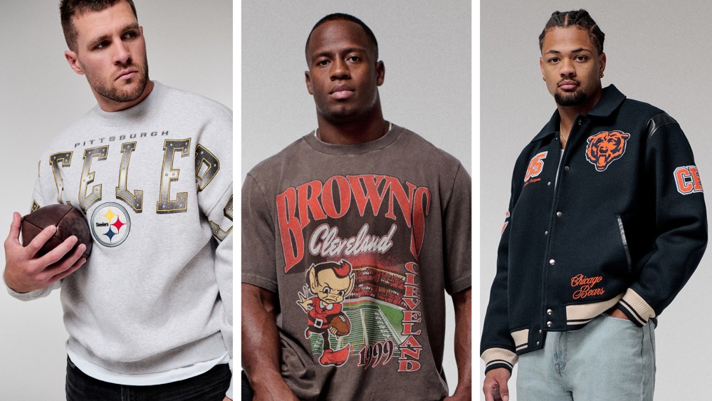 Abercrombie & Fitch x NFL, Cleveland Browns' Nick Chubb, Chicago Bears' Rome Odunze, tj watt
