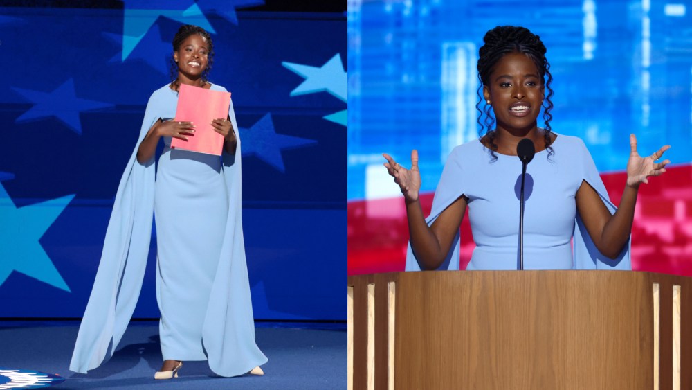 Amanda Gorman during the third day of the Democratic National Convention at the United Center on Aug. 21, 2024, in Chicago.