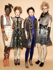 Models at the Byron Lars fall 2013 presentation at Stollway.