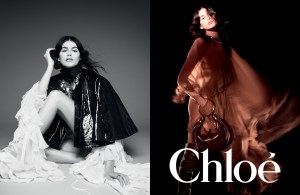 Kaia Gerber in Chloé's winter campaign.