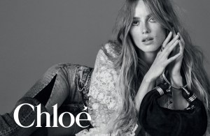 Rianne Van Rompaey in Chloé's winter campaign.