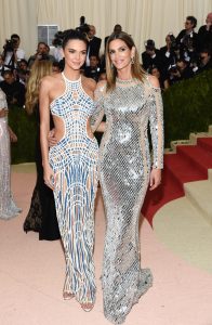 Kendall Jenner and Cindy Crawford at the Metropolitan Museum of Art's Costume Institute Benefit Celebrating the Opening of Manus x Machina: Fashion in an Age of Technology in 2016.
