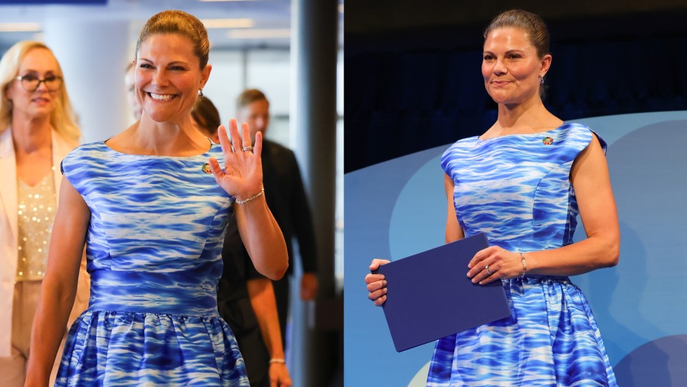 crown princess victoria of sweden in maxjenny water dress