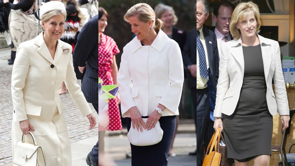 (L-R) Sophie, Duchess of Edinburgh in 2023, 2014 and 2002.