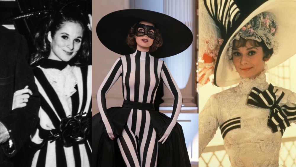 Amanda Carter Burden at Truman Capote's Black and White ball, Lily Collins in "Emily in Paris" Season Four and Audrey Hepburn in "My Fair Lady."