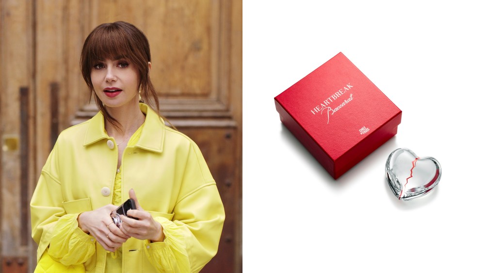 Lily Collins in 'Emily in Paris' Season Four, the 'Heartbreak' by Baccarat.