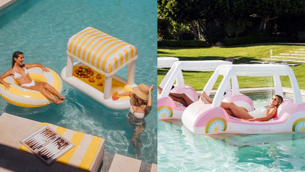 pink stripe tube float
