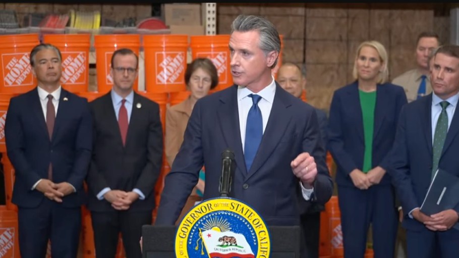 California Governor Gavin Newsom and other state officials and industry leaders.