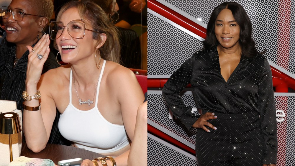 Jennifer Lopez and Angela Bassett at the opening night of The Intuit Dome on Aug. 15, 2024, in Los Angeles.