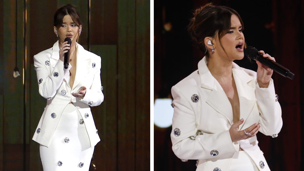 Maren Morris performs during the third day of the Democratic National Convention at the United Center on Aug. 21, 2024 in Chicago.