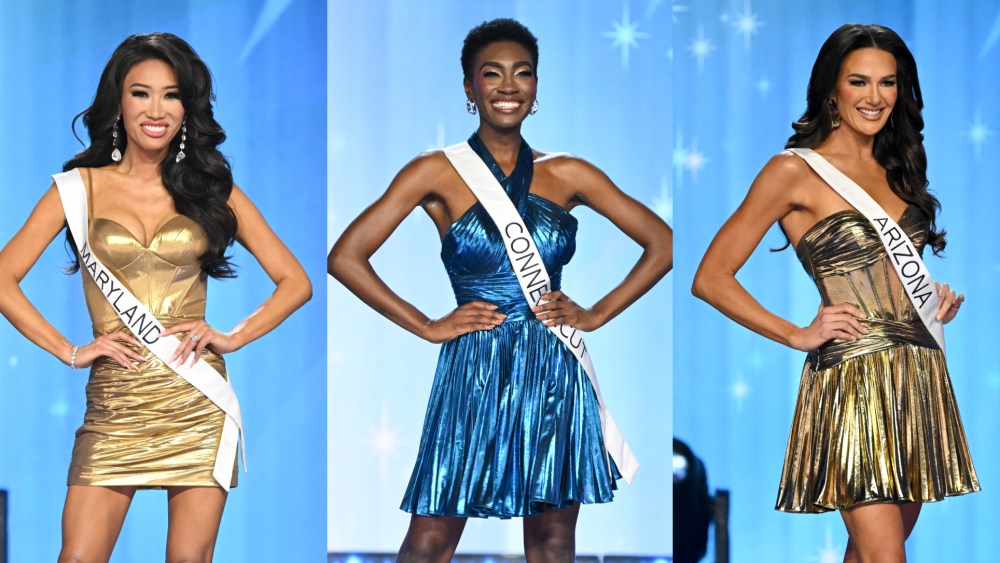 Miss Maryland Bailey Anne, Miss Conneticut Shavana Clarke and Miss Arizona K Johnson, miss usa 2024 pageant