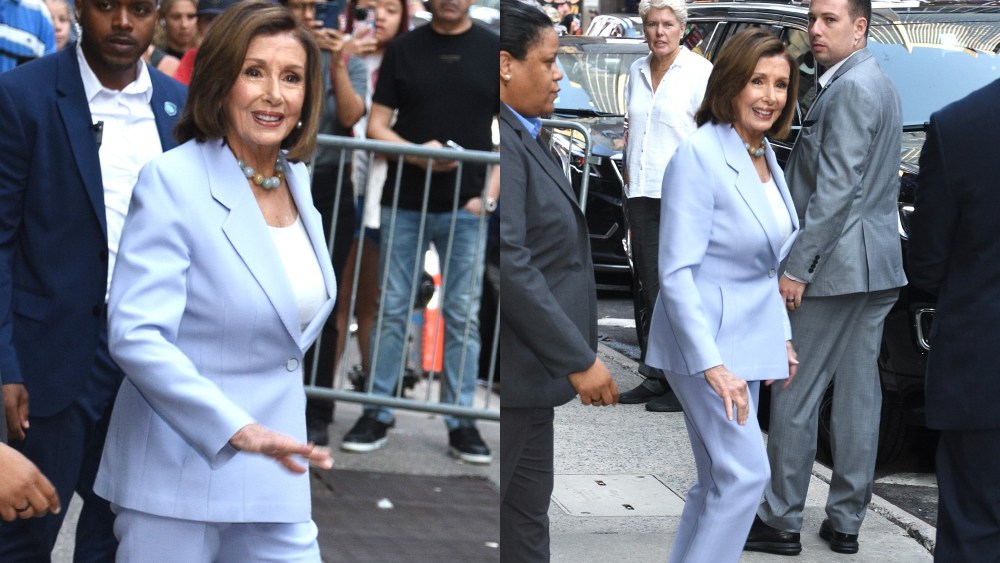 NEW YORK, NY - AUGUST 05: Nancy Pelosi is seen at "Good Morning America" on August 05, 2024 in New York City. (Photo by MPI099/Bauer-Griffin/GC Images)
