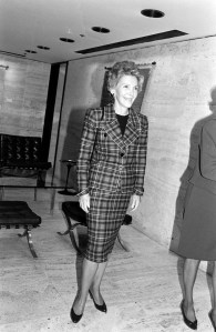 Nancy Reagan visits the Four Seasons, a restaurant in New York City, on March 9, 1989.