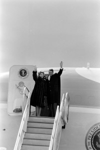 U.S. First Lady Nancy Reagan and U.S. President Ronald Reagan pay an official visit to Ottowa, Canada, on March 11, 1981.