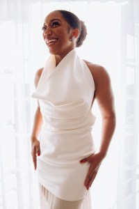 A look at Naomi Ackie getting ready for the LA premiere of 'Blink Twice.'